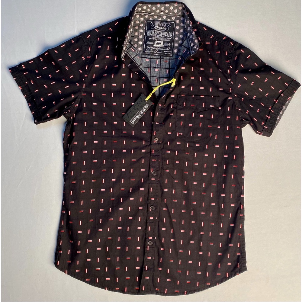 Black and Red Button Up